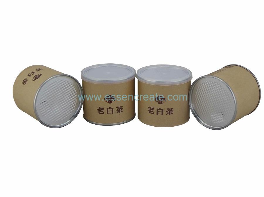 Custom Composite Kraft Paper Tea Tube Packaging Cans 