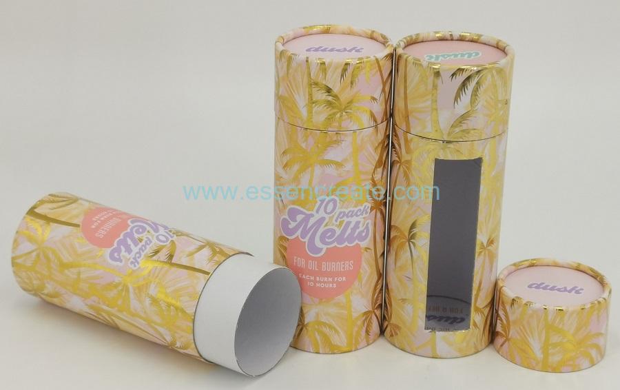 Tubo de papel para embalagem de velas