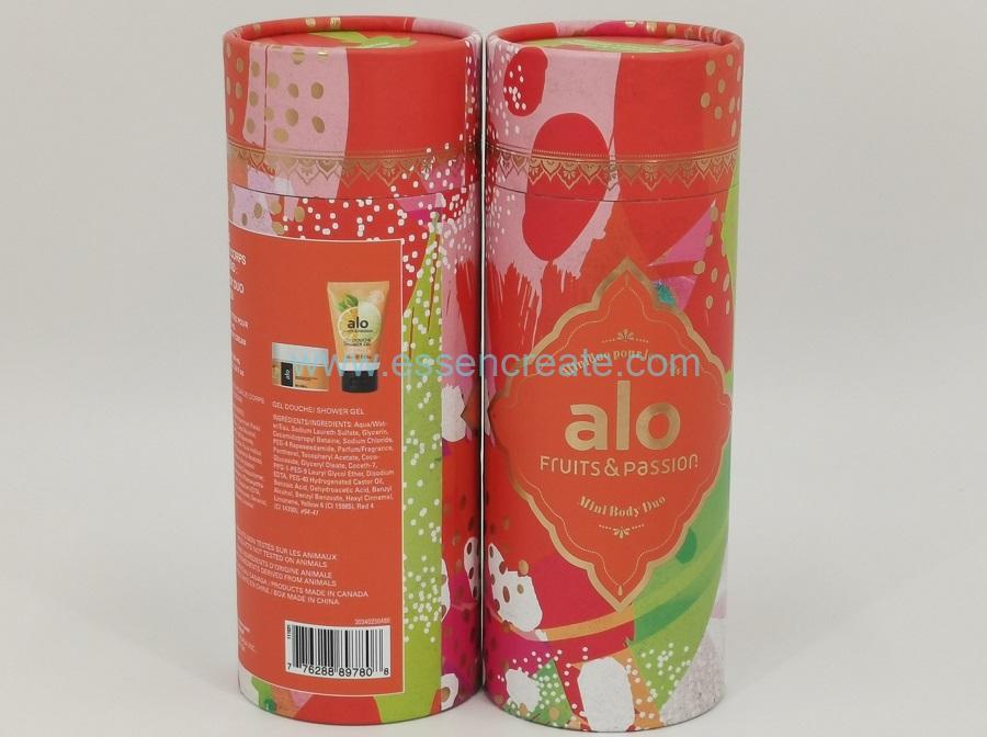 Tubo de papel para embalagem de creme corporal e gel de banho Tubo de papel para embalagem de creme corporal e gel de banho