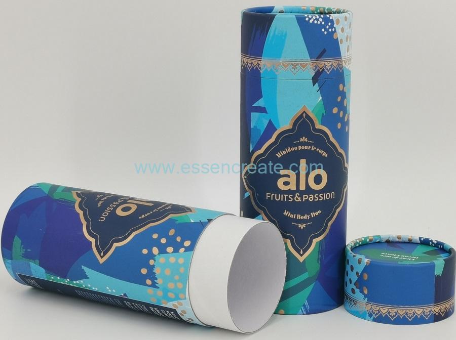 Tubo de papel para embalagem de creme corporal Tubo de papel para embalagem de creme corporal