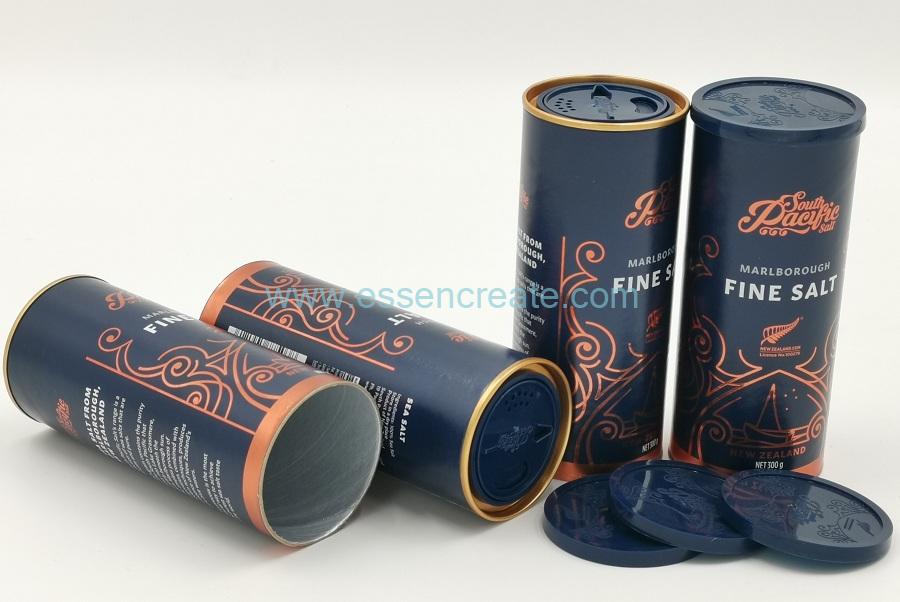 Latas de sal de papel para agitador de plástico de alumínio