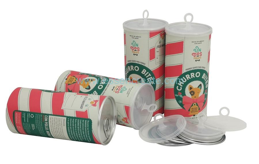 Tubo de papel composto com cabide de plástico