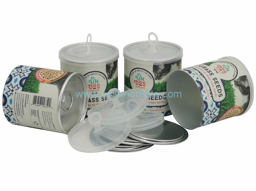 Latas de papel para embalagem de sementes compostas
