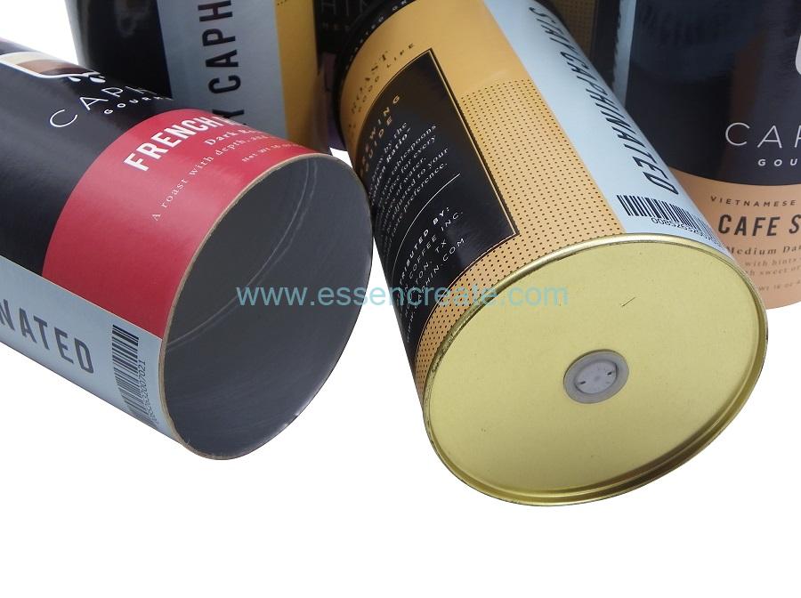 Vasilha de papel de grão de café com válvula