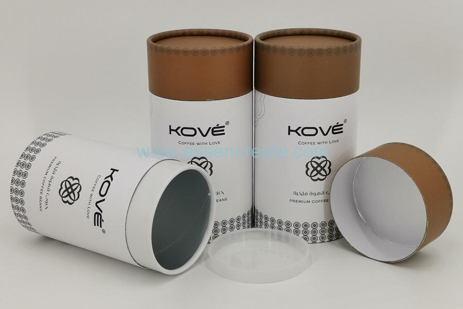 Latas de papelão para embalagem de grãos de café