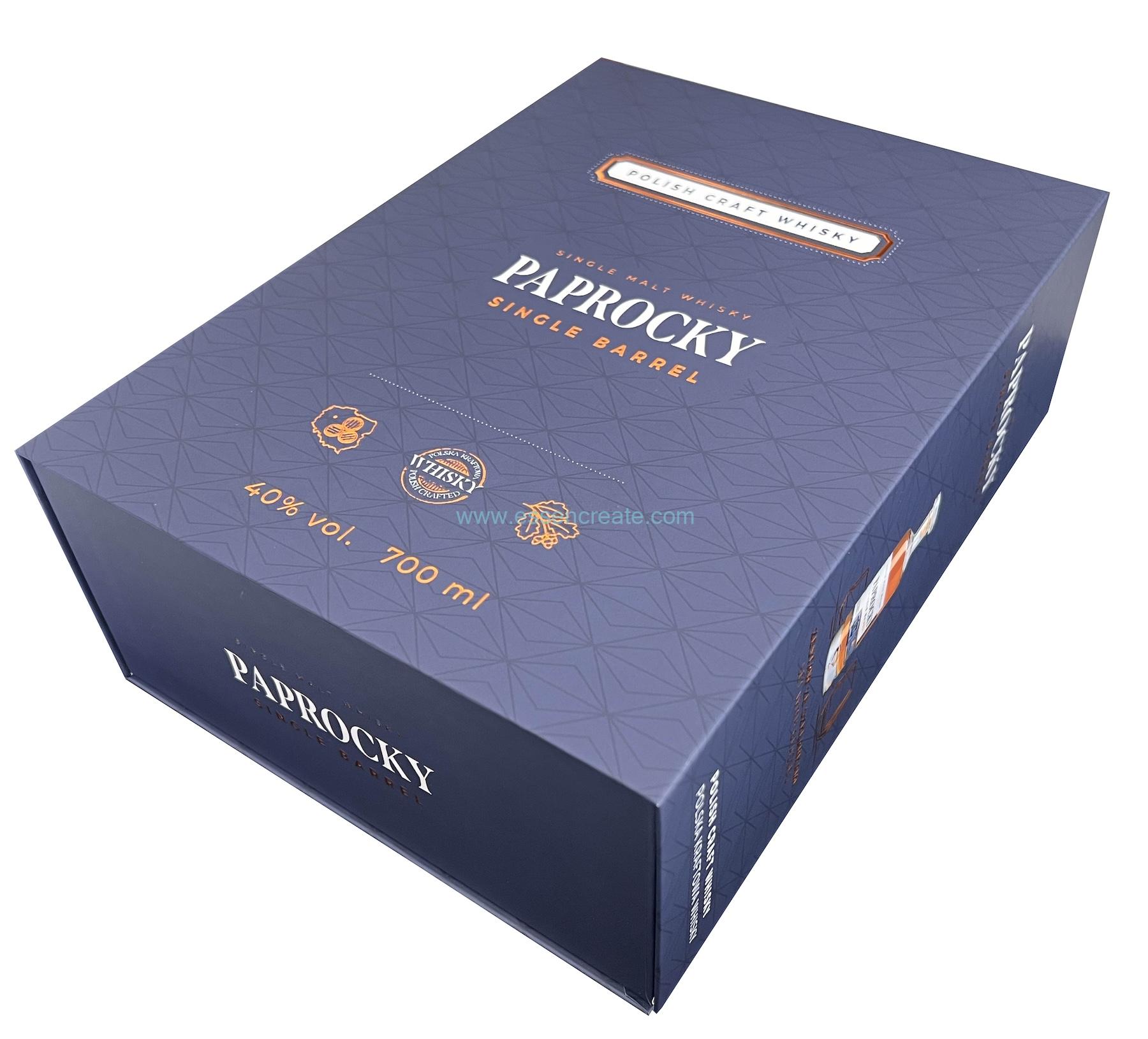 Caixa de vinho de papel chique