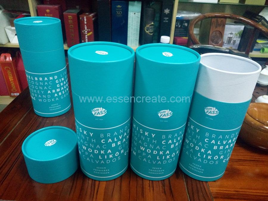 embalagem de tubo de papelão vinho