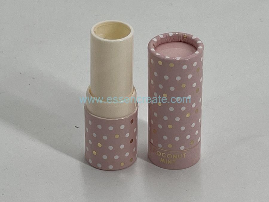 tubos recarregáveis ​​l rosa de luxo tubo de papel de batom