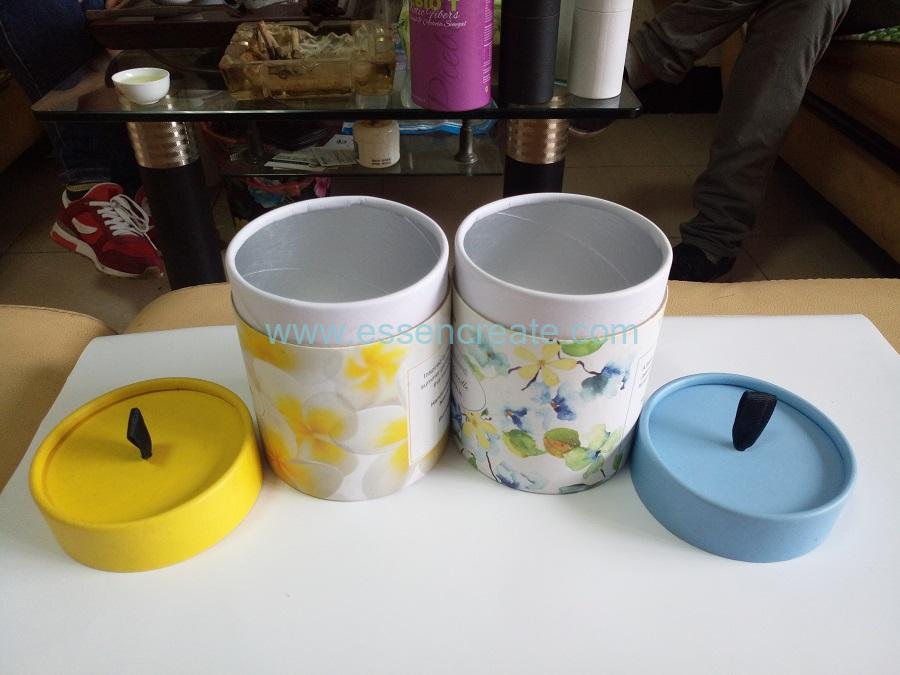 embalagem de tubo de papel para velas