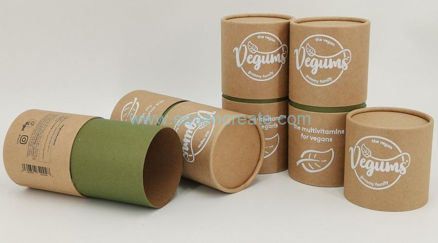 embalagem de tubo de papel para alimentos