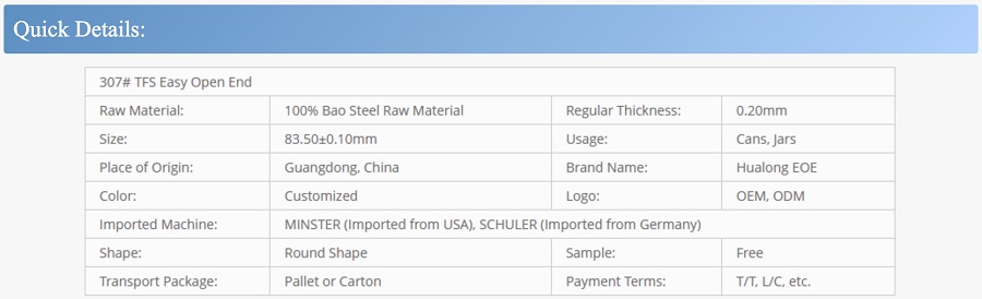 entrega rápida tampa de coroa aberta fácil alumínio metal