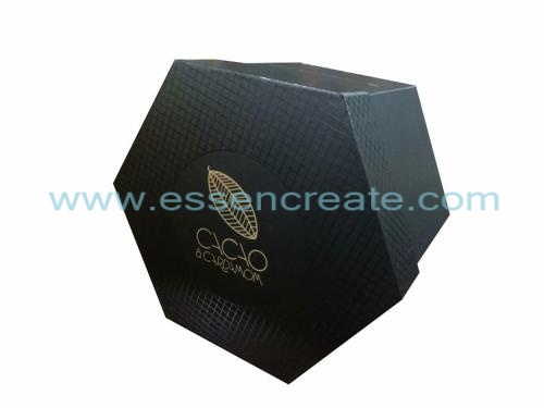 caixa hexagonal giratória de seis lados