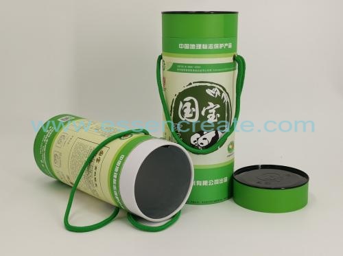 latas de papel para embalagem de arroz com alça de corda