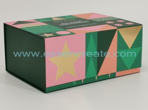 caixa de presente de embalagem de chocolate de natal dobrável