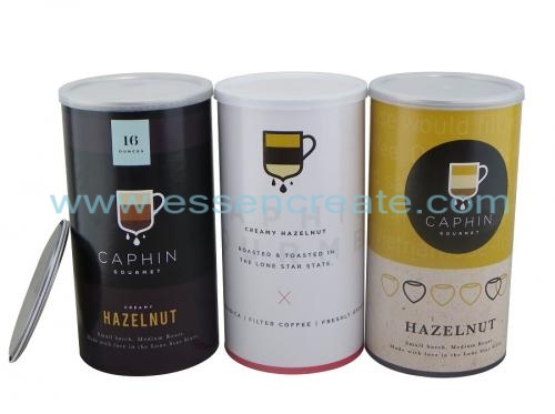 latas de papel para embalagem de café composto