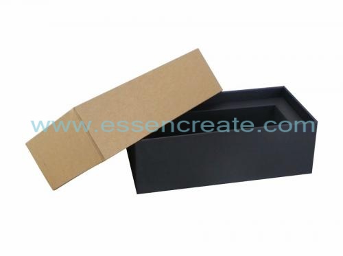caixa de presente de papelão de embalagem de duas peças kraft