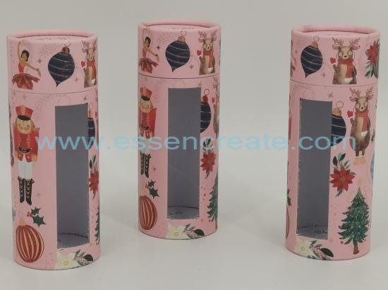 Cardboard Candle Packaging Tube with Window