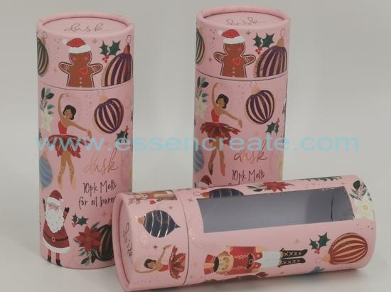 Cardboard Candle Packaging Tube with Window