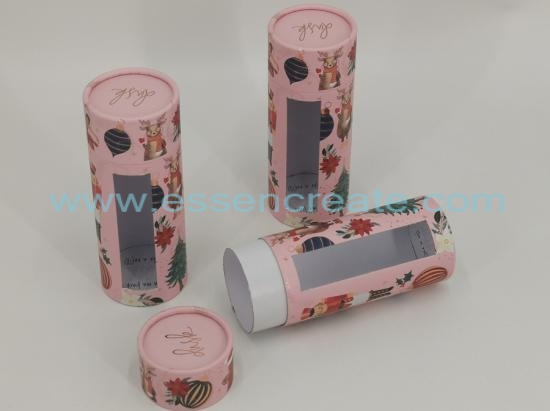 Cardboard Candle Packaging Tube with Window