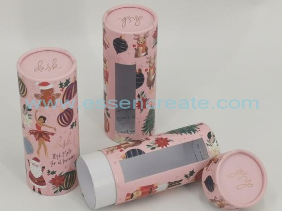 Cardboard Candle Packaging Tube with Window