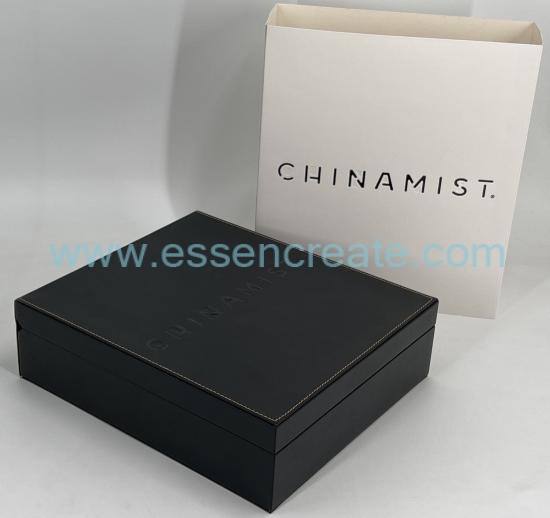 Clamshell Tea Packaging Leather Gift Box