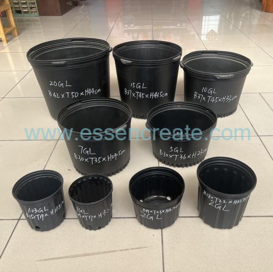 Vasos de flores de plástico para viveiro de árvores Recipiente HDPE