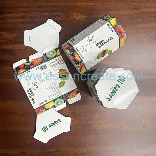 Embalagem personalizada de palitos de gelatina com seis lados