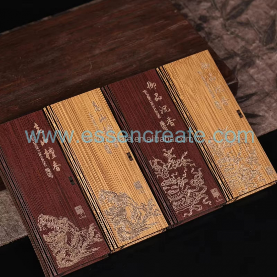 Caixas de incenso de bambu portáteis personalizadas